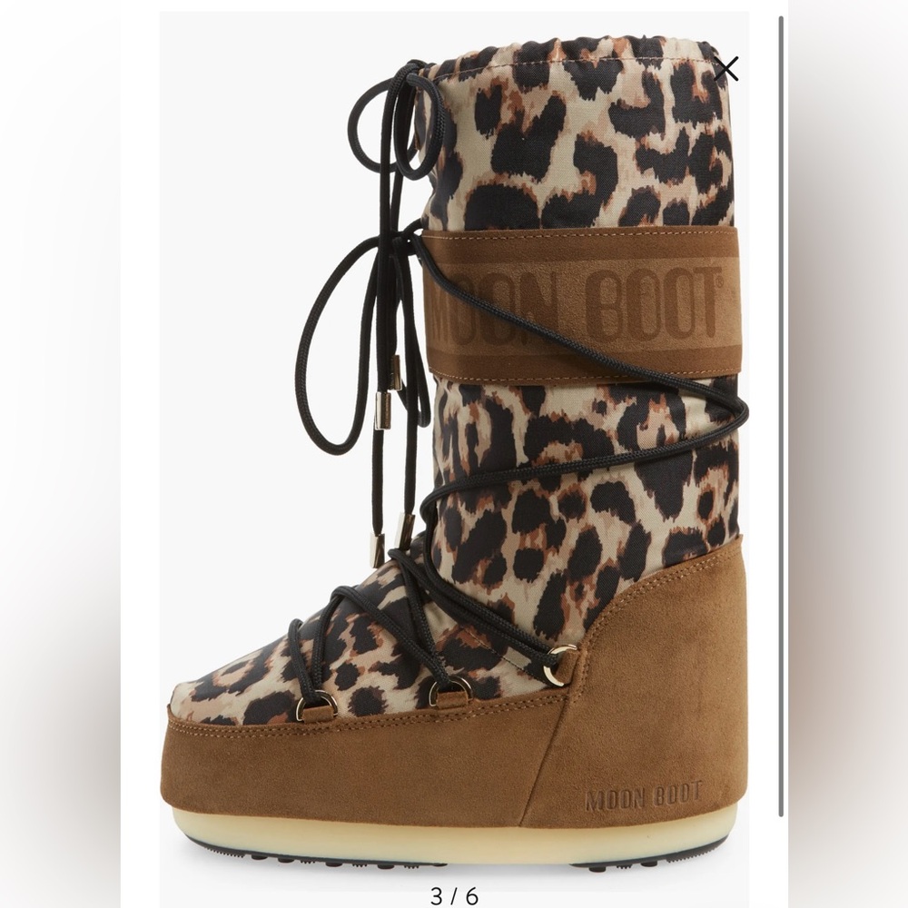 Moon Boots animal print leopard brand new with box and dust bag